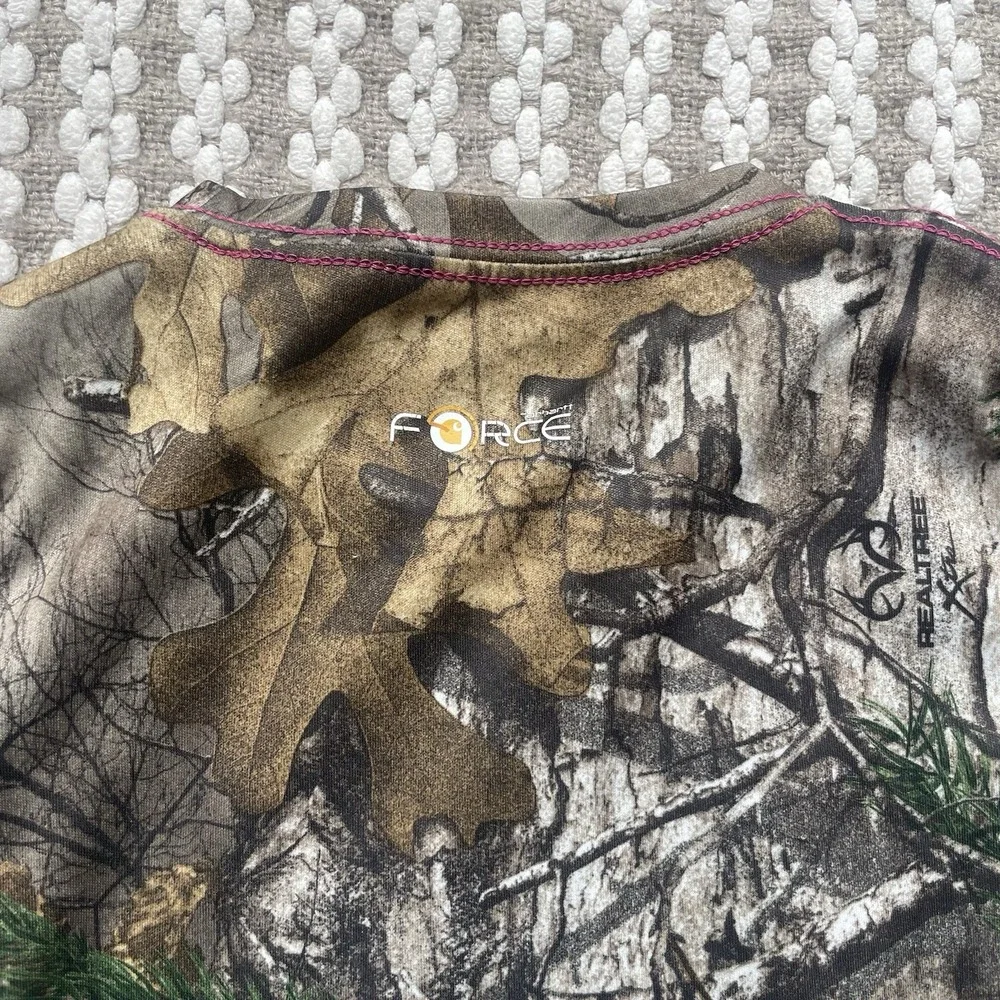 CARHARTT Girls Size 5 Force Performance Camo TShirt Hunting Outdoor Woods School